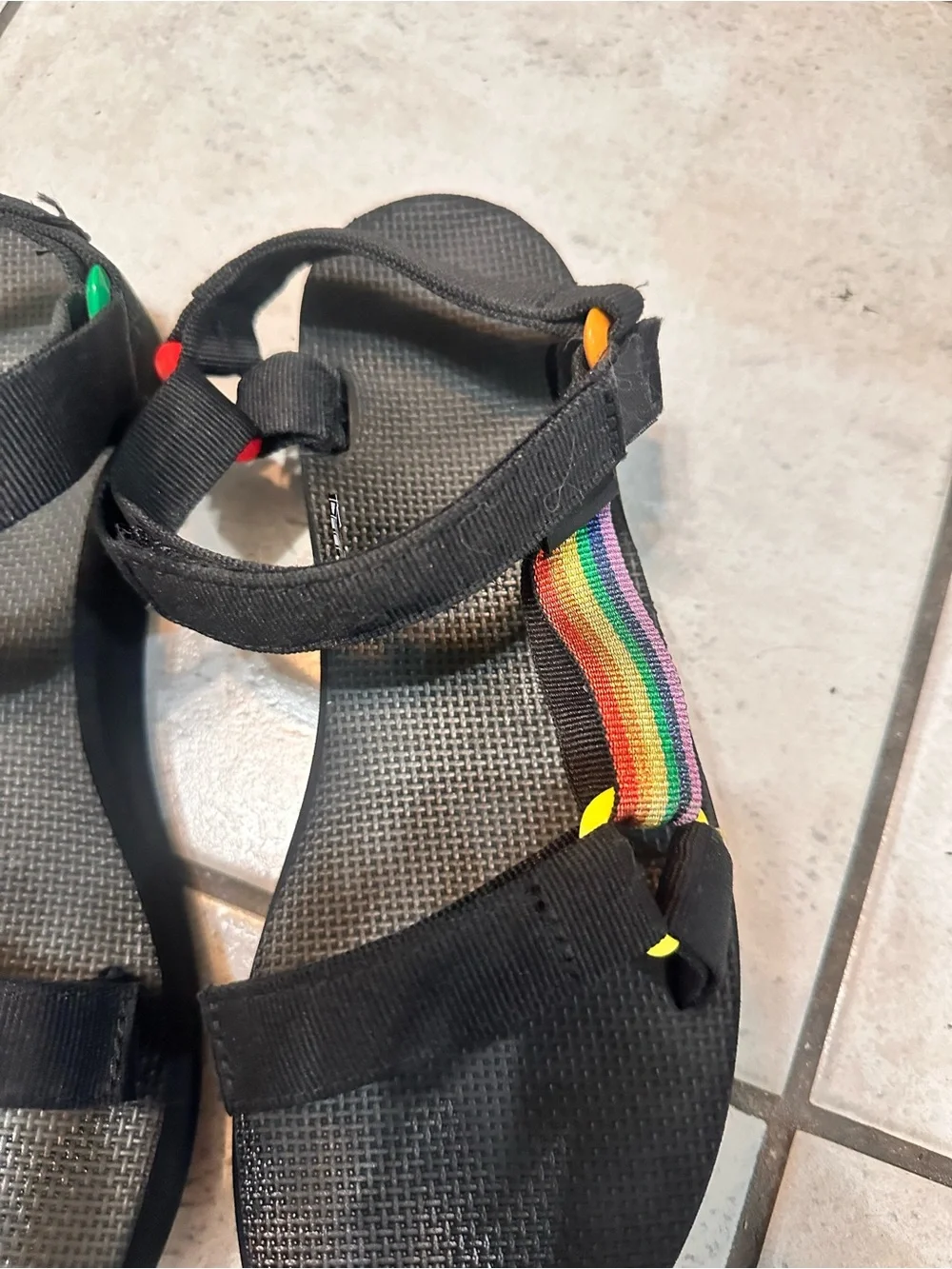Teva Women's Black Rainbow Strap Sandal Teva Midform Universal Pride 10 - Picture 5 of 16